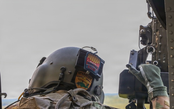1st Infantry Division Soldiers conduct aerial gunnery qualification