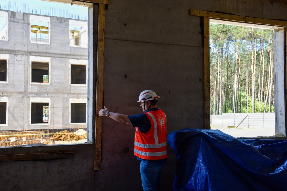 new dining facility and barracks being built in Powidz, Poland