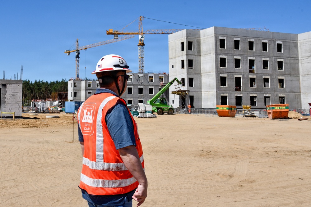 new dining facility and barracks being built in Powidz, Poland