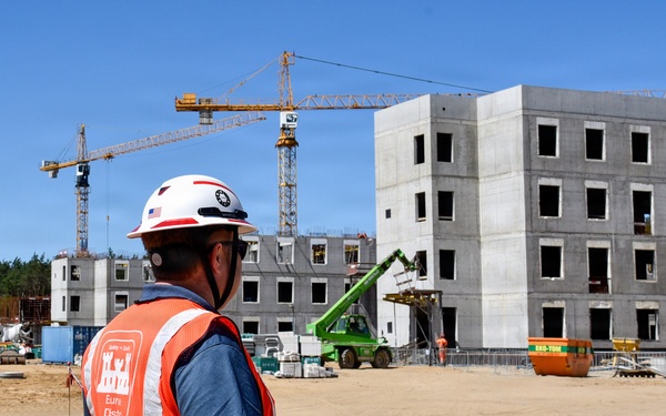 new dining facility and barracks being built in Powidz, Poland