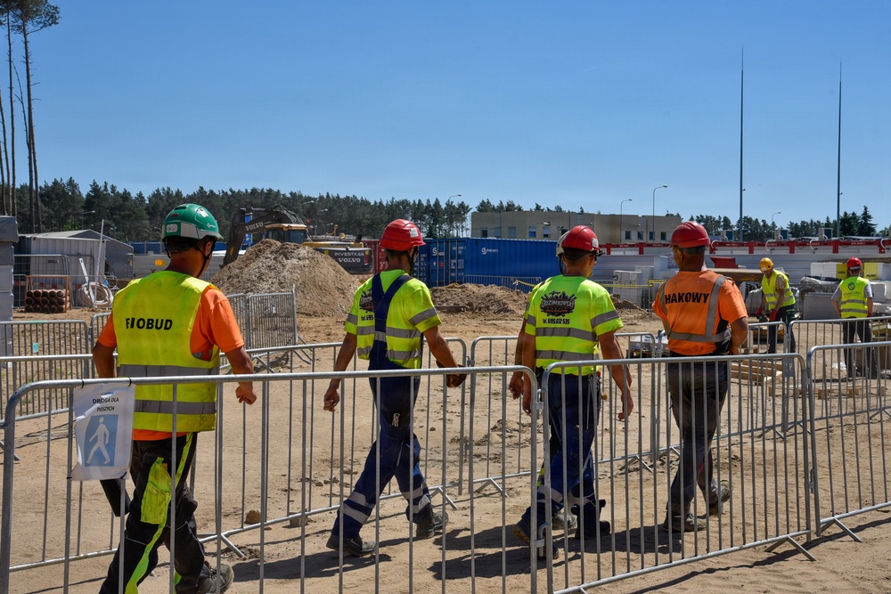 new dining facility and barracks being built in Powidz, Poland