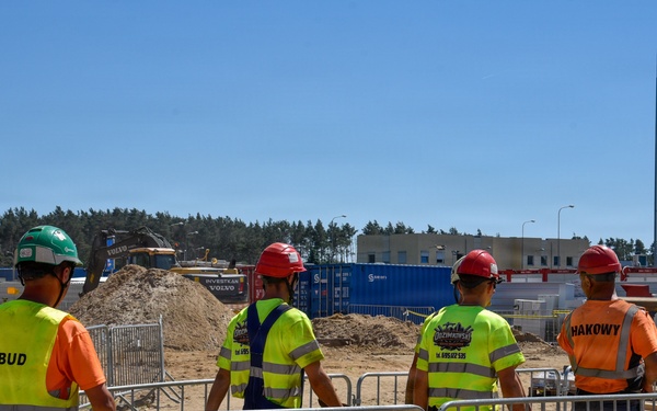new dining facility and barracks being built in Powidz, Poland