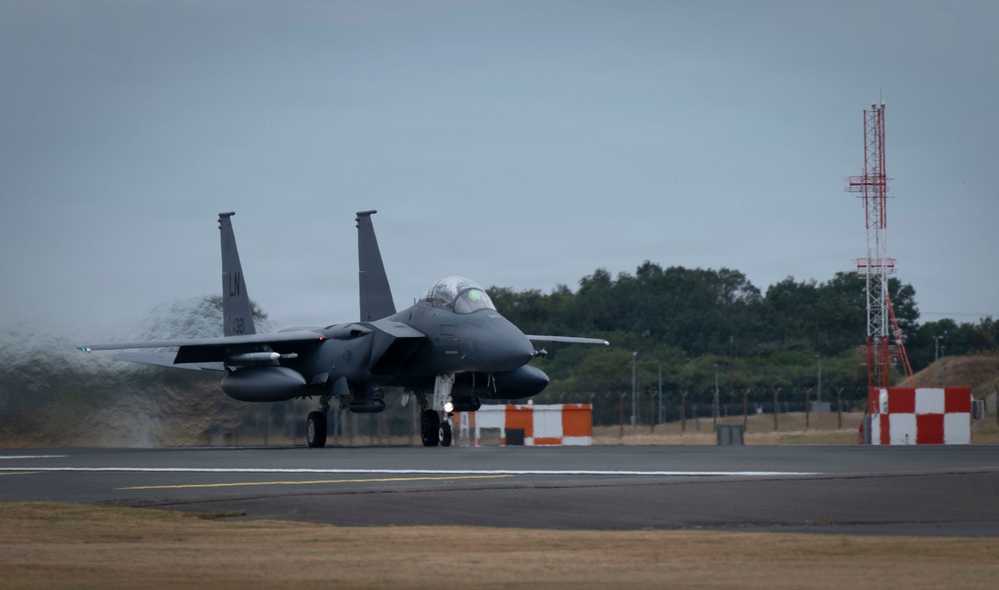 48th Fighter Wing F-15Es conduct live-fire operations during Combat Archer-UK 26