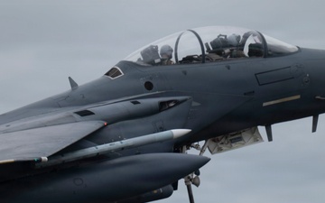 48th Fighter Wing F-15Es conduct live-fire operations during Combat Archer-UK 26