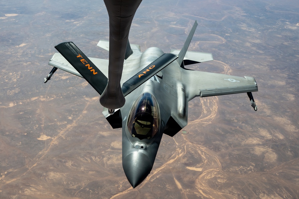 KC-135 supports regional operations through air refueling