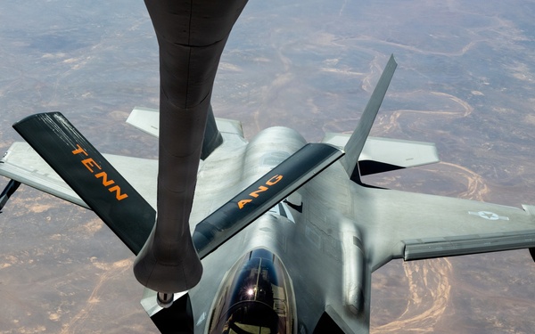 KC-135 supports regional operations through air refueling
