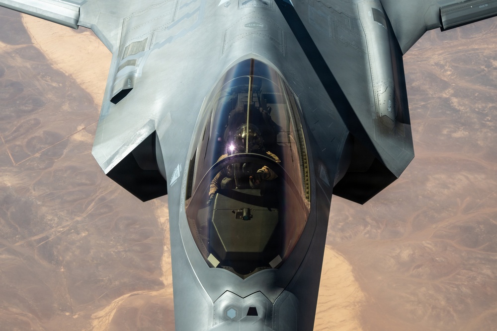 KC-135 supports regional operations through air refueling