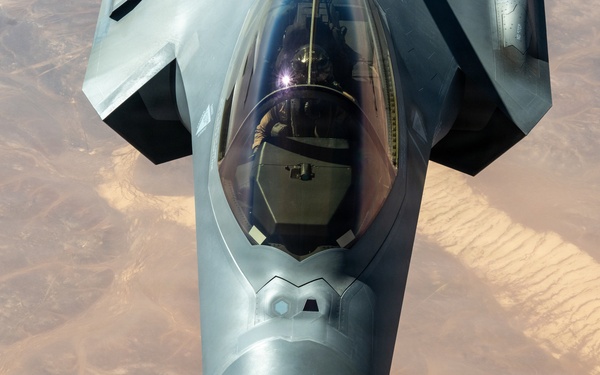 KC-135 supports regional operations through air refueling