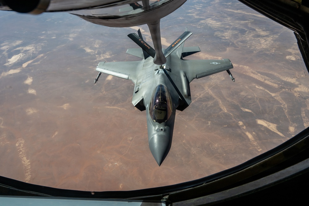 KC-135 supports regional operations through air refueling