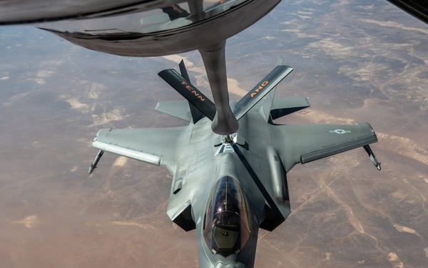 KC-135 supports regional operations through air refueling