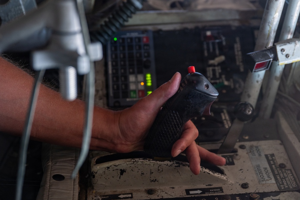 KC-135 supports regional operations through air refueling