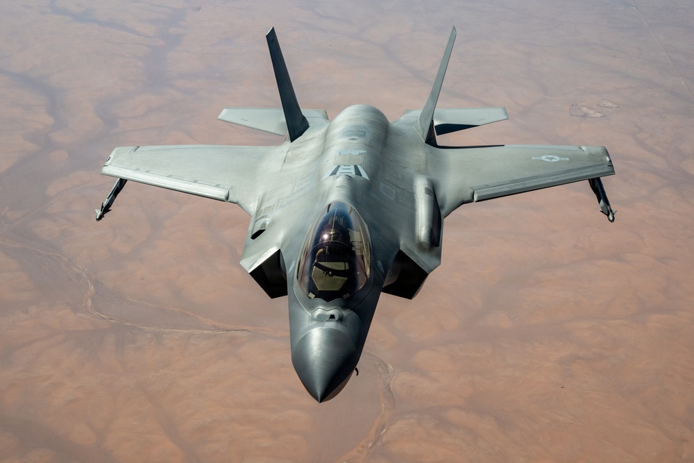 KC-135 supports regional operations through air refueling