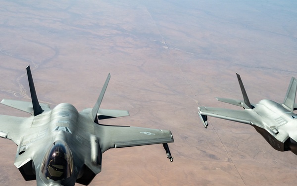 KC-135 supports regional operations through air refueling
