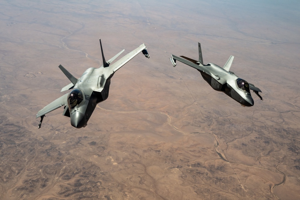 KC-135 supports regional operations through air refueling
