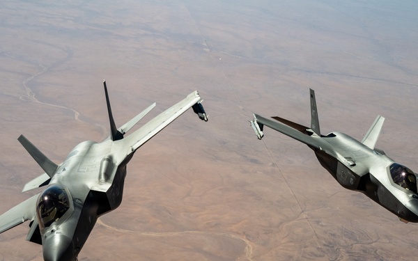 KC-135 supports regional operations through air refueling