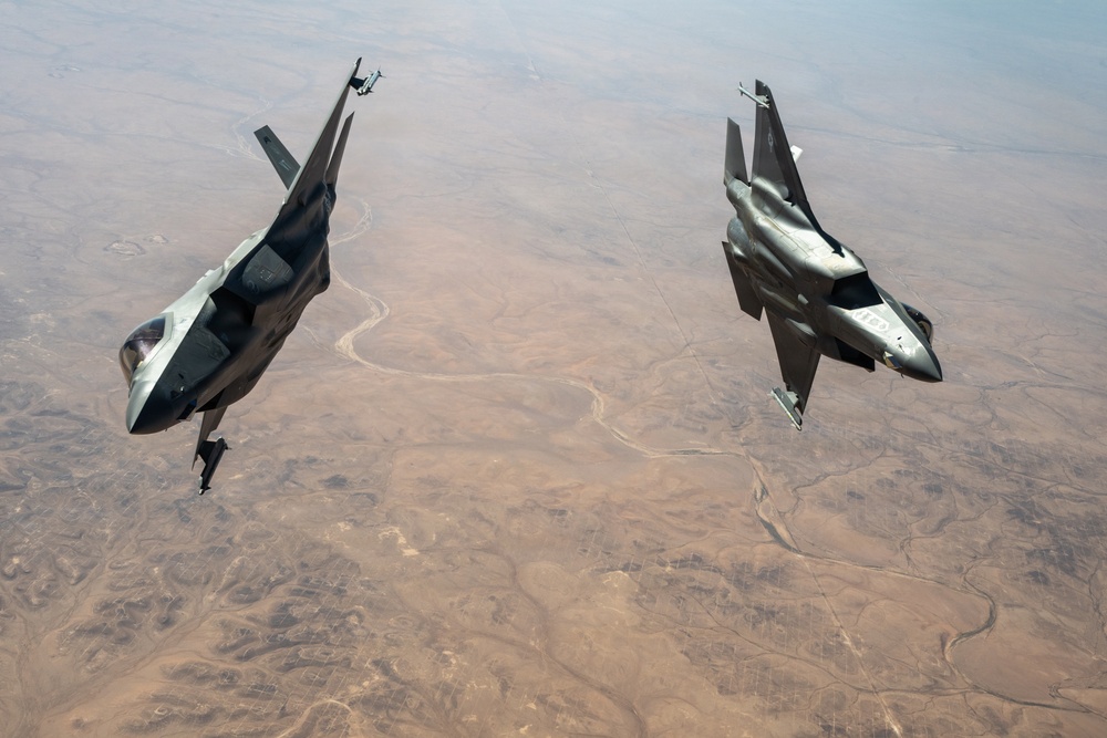 KC-135 supports regional operations through air refueling