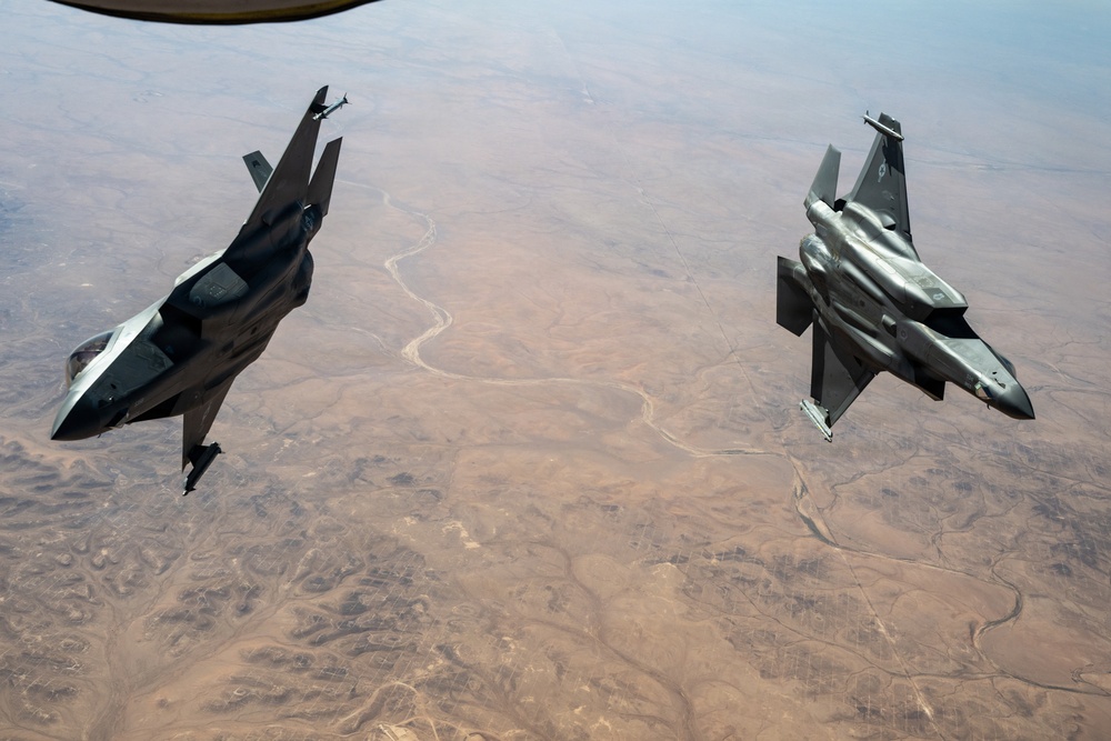 KC-135 supports regional operations through air refueling