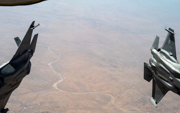 KC-135 supports regional operations through air refueling