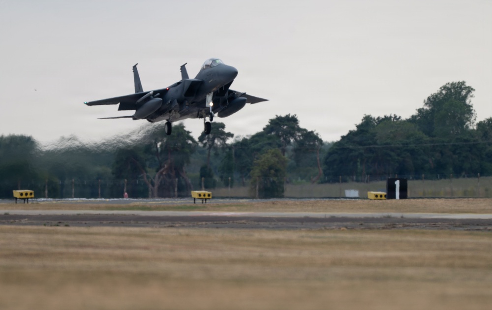 48th Fighter Wing F-15Es conduct live-fire operations during Combat Archer-UK 26