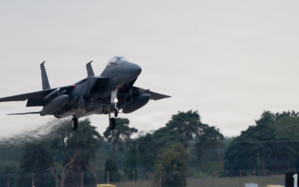 48th Fighter Wing F-15Es conduct live-fire operations during Combat Archer-UK 26