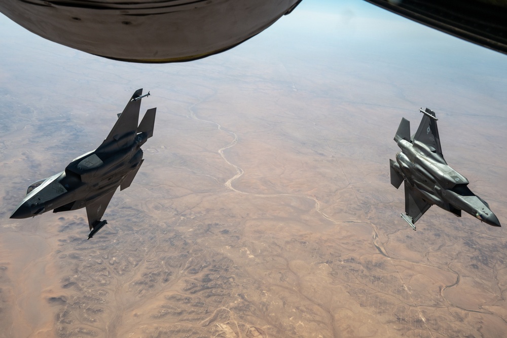 KC-135 supports regional operations through air refueling