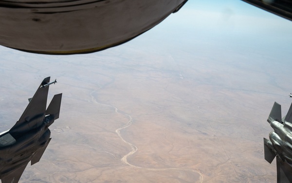 KC-135 supports regional operations through air refueling