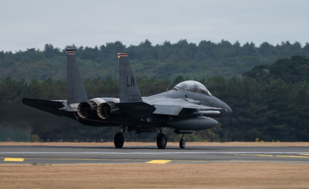 48th Fighter Wing F-15Es conduct live-fire operations during Combat Archer-UK 26