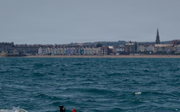 U.S. Navy EODMU8 explosive ordnance disposal technicians deploy and track UUVs during Seabreeze26