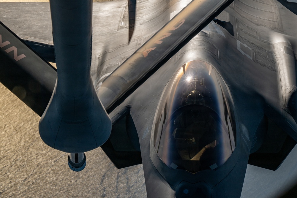 KC-135 supports regional operations through air refueling