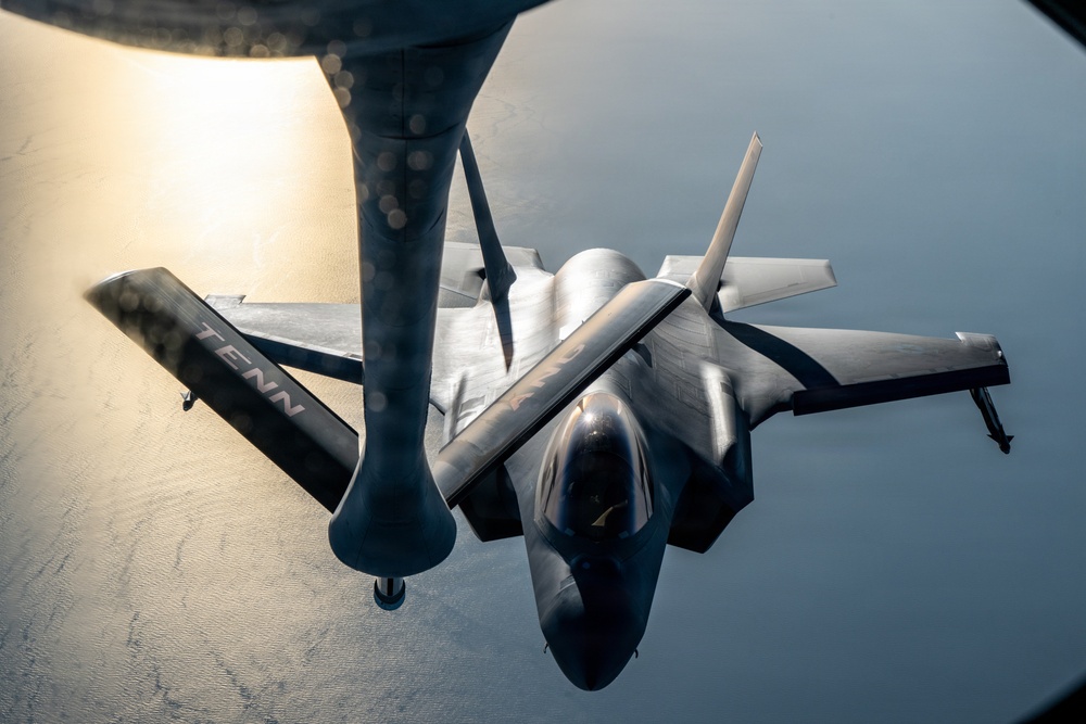 KC-135 supports regional operations through air refueling