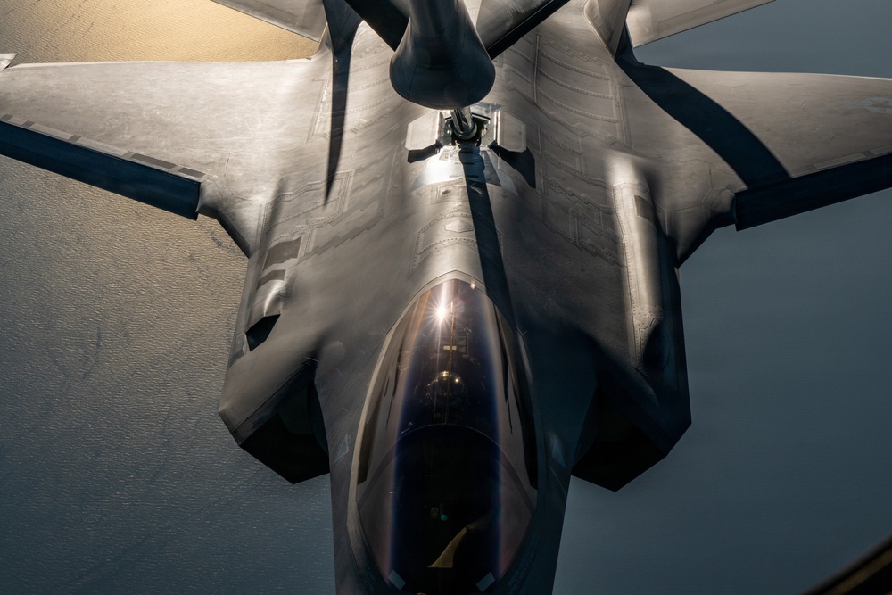 KC-135 supports regional operations through air refueling