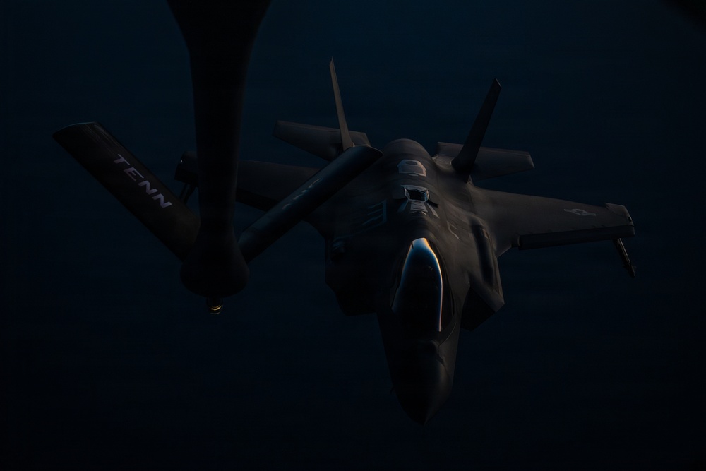 KC-135 supports regional operations through air refueling