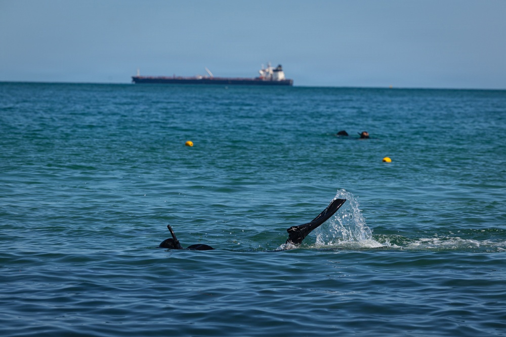 Members of the Georgian Coast Guard conduct dive training during Seabreeze26