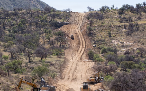 All-Weather Roads and Panel Installation of New Smart Border Wall System east of Nogales, Ariz.