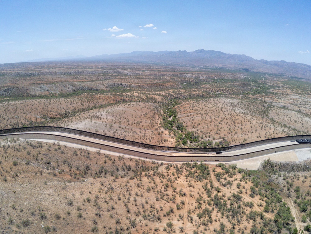 All-Weather Roads and Panel Installation of New Smart Border Wall System east of Nogales, Ariz.
