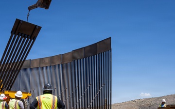 All-Weather Roads and Panel Installation of New Smart Border Wall System east of Nogales, Ariz.