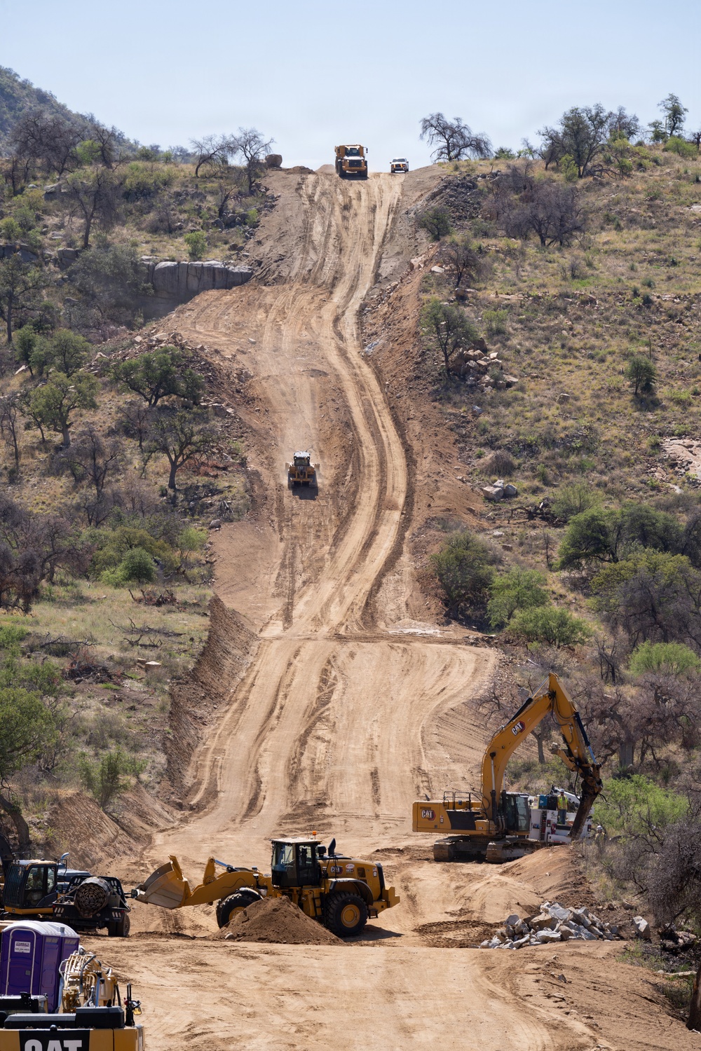 All-Weather Roads and Panel Installation of New Smart Border Wall System east of Nogales, Ariz.