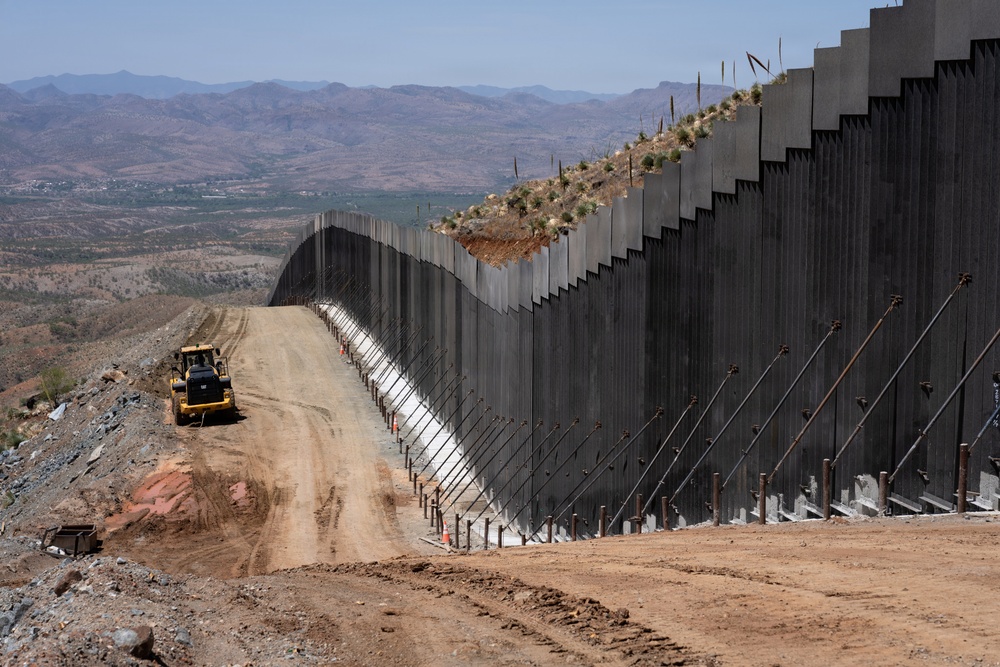All-Weather Roads and Panel Installation of New Smart Border Wall System east of Nogales, Ariz.