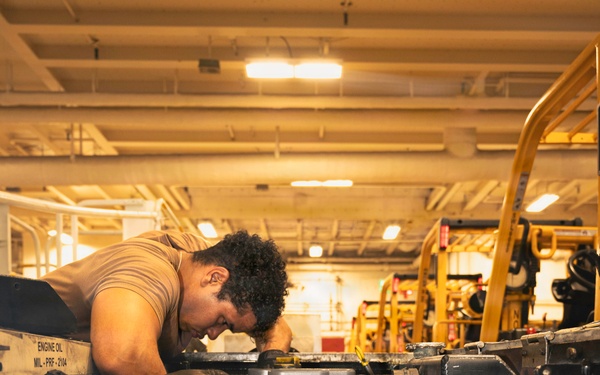 Sailors Conduct Maintenance Aboard George Washington