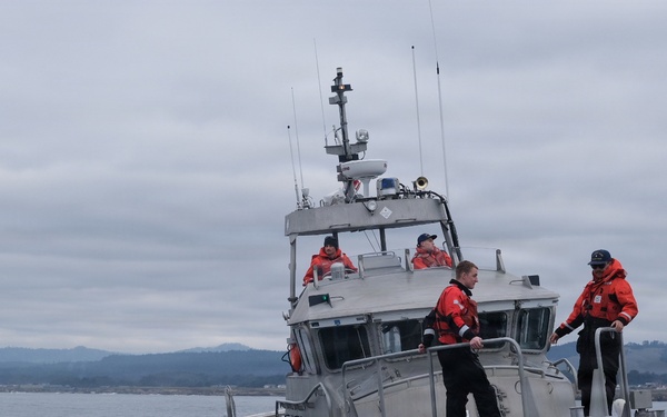 U.S. Coast Guard 47 foot motor life boat outside of Fort Bragg California
