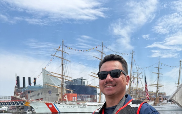 Public Affairs Specialist 3rd Class Austin Canos during Sail 250