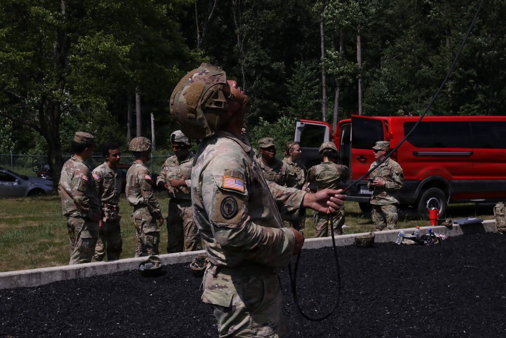 28th Infantry Division take on the rappel tower