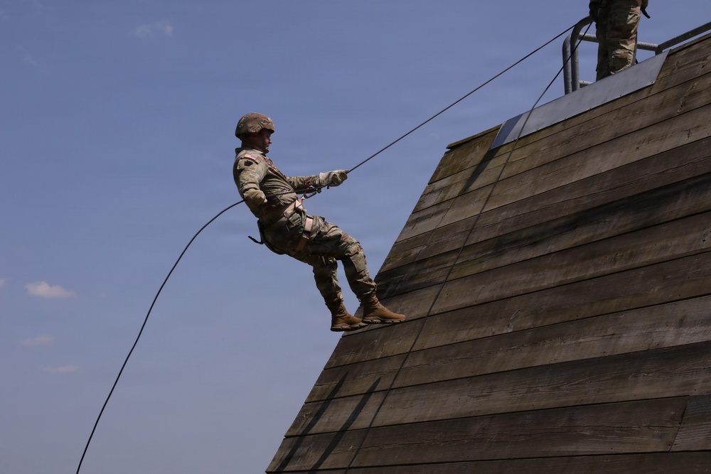 28th Infantry Division takes on the rappel tower