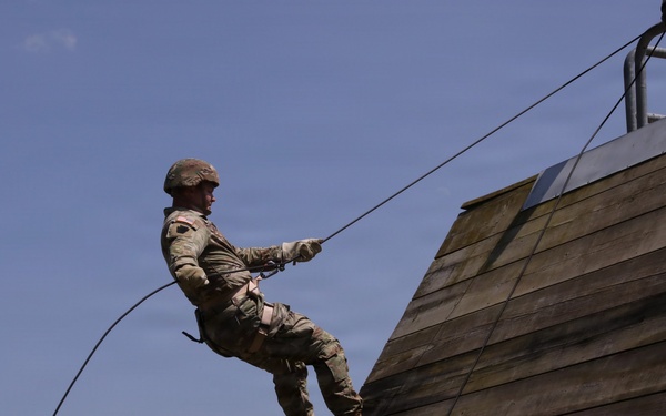 28th Infantry Division takes on the rappel tower