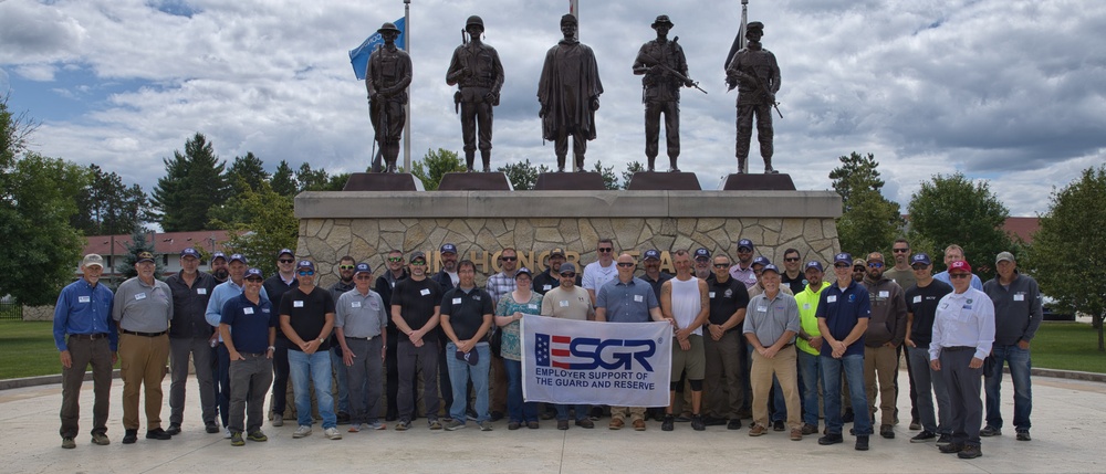 Soldier nominated civilian employers gather for a Boss Lift