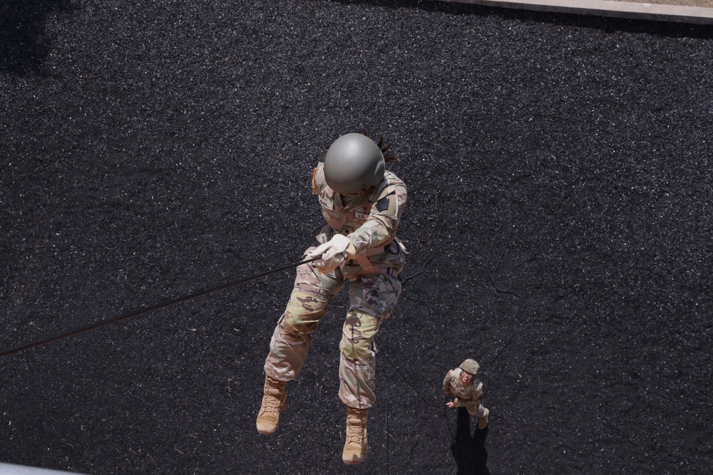 28th Infantry Division takes on the rappel tower