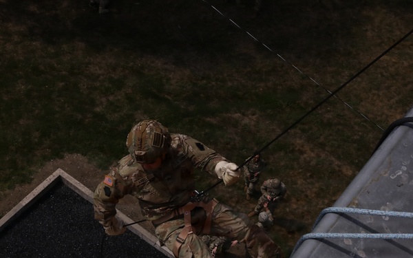 28th Infantry Division takes on the rappel tower