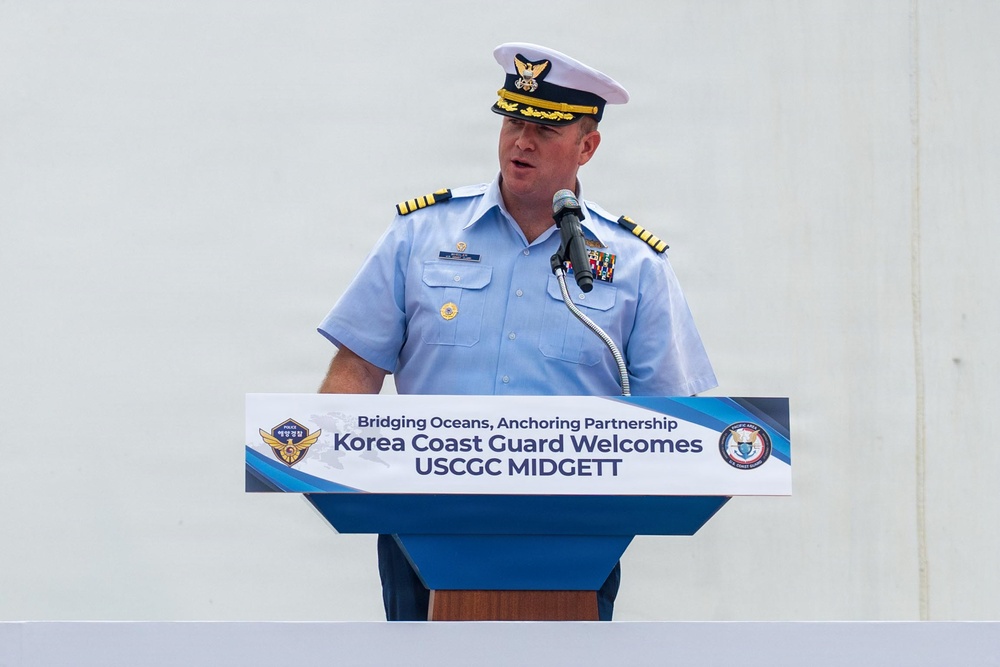 USCGC Midgett (WMSL 757) and Korea Coast Guard attend Welcoming Ceremony on Jeju Island, South Korea
