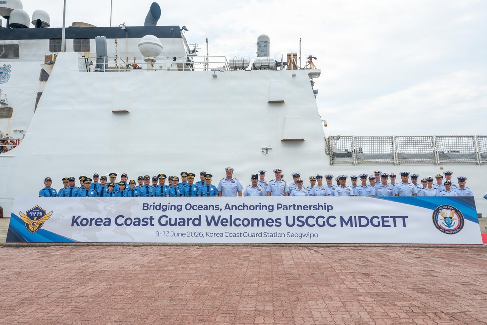 USCGC Midgett (WMSL 757) and Korea Coast Guard attend Welcoming Ceremony on Jeju Island, South Korea