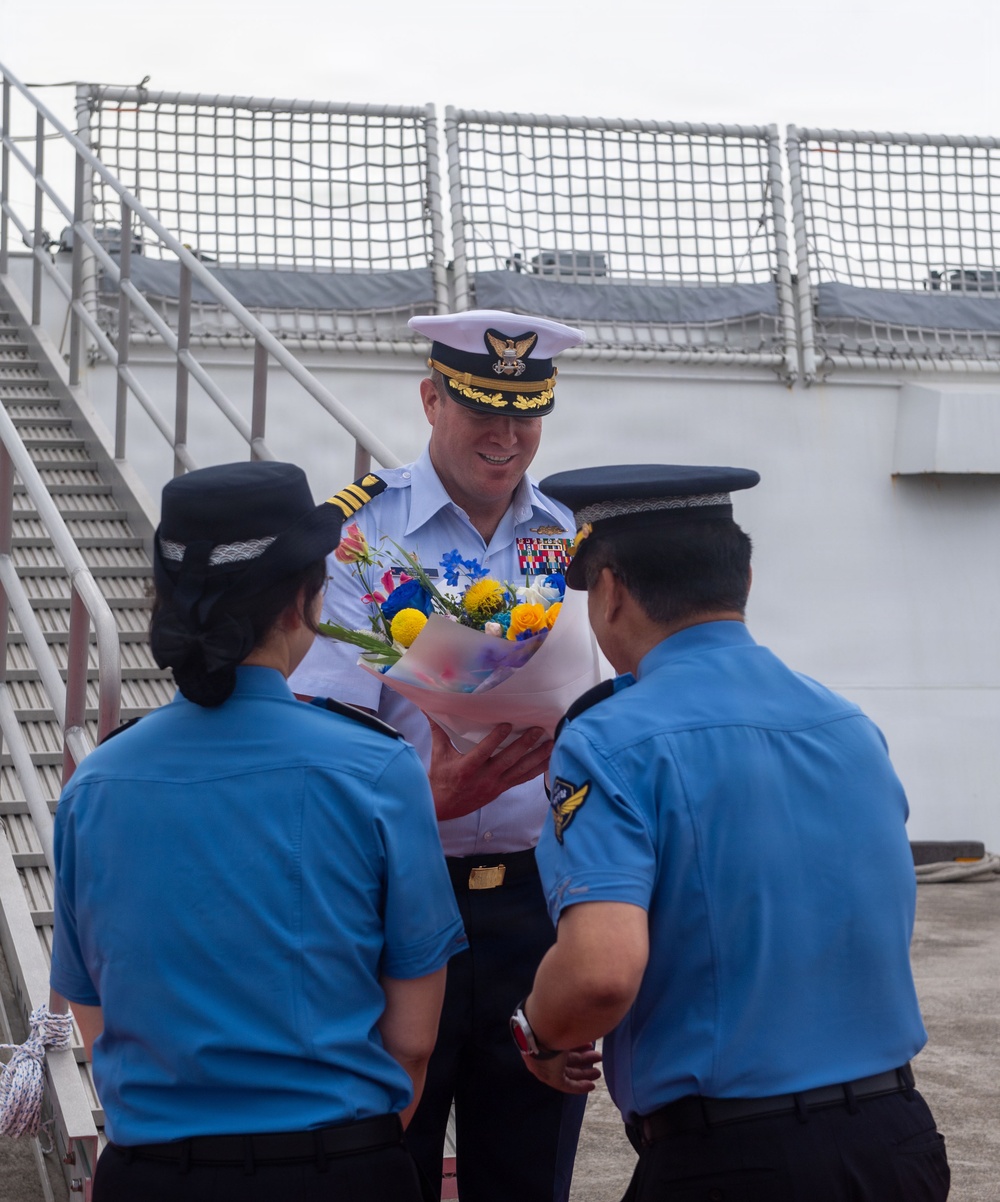 USCGC Midgett (WMSL 757) and Korea Coast Guard attend Welcoming Ceremony on Jeju Island, South Korea
